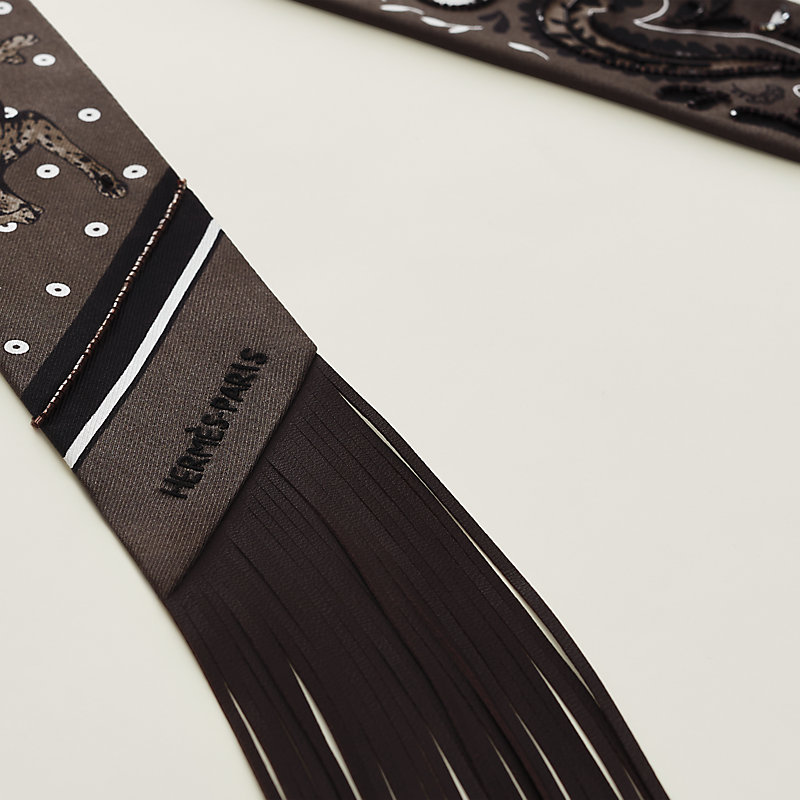 Guepard Bandana Franges Cuir Twilly | Hermès Mainland China